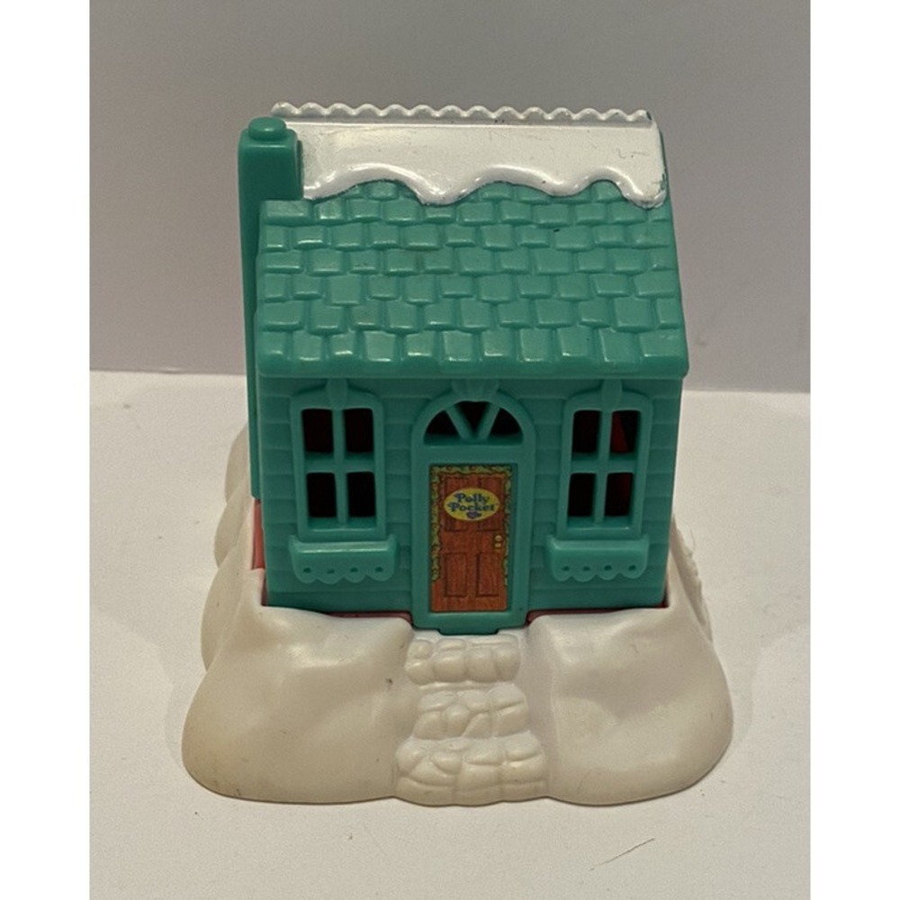 Vintage 1995 Polly Pocket Bluebird Winter Snow Chalet Toy House McDonalds
